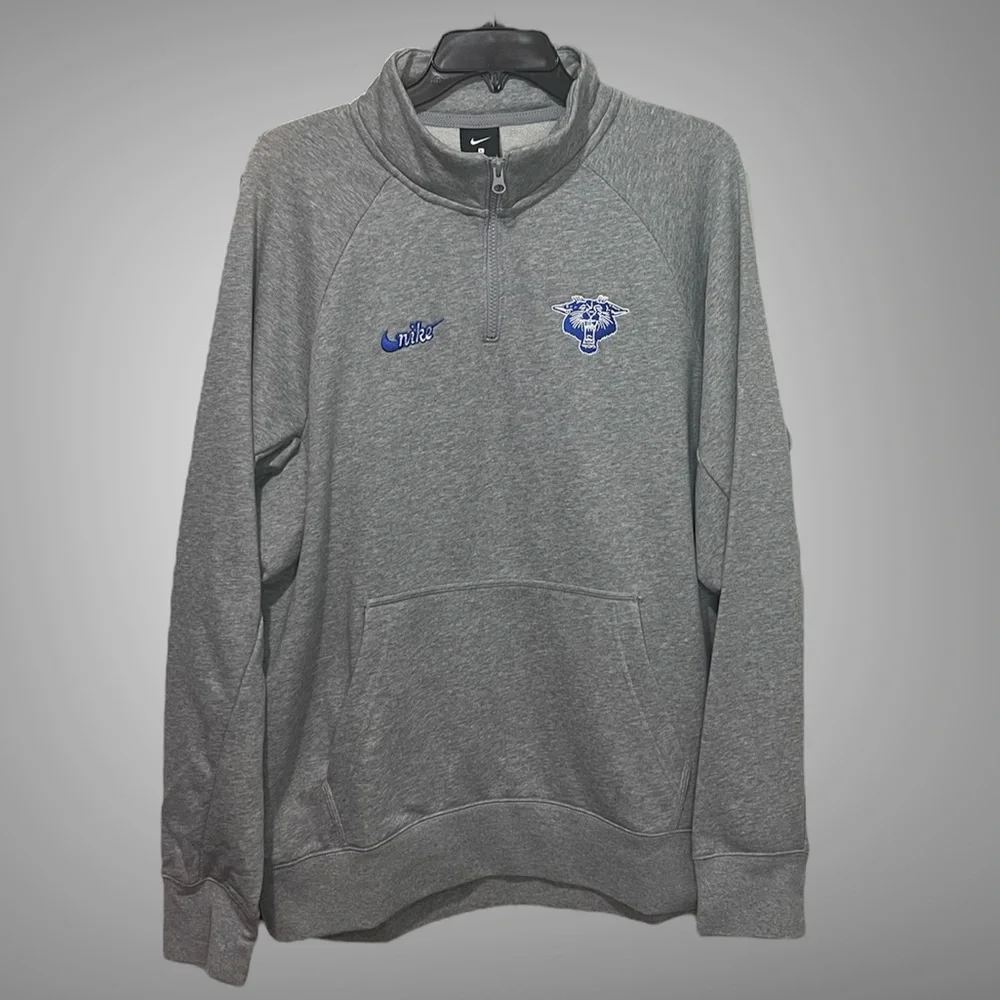 NIKE Unisex Vintage Kentucky Wildcats Panthers College Logo 1/4 Zip Sweatshirt - Picture 1 of 5